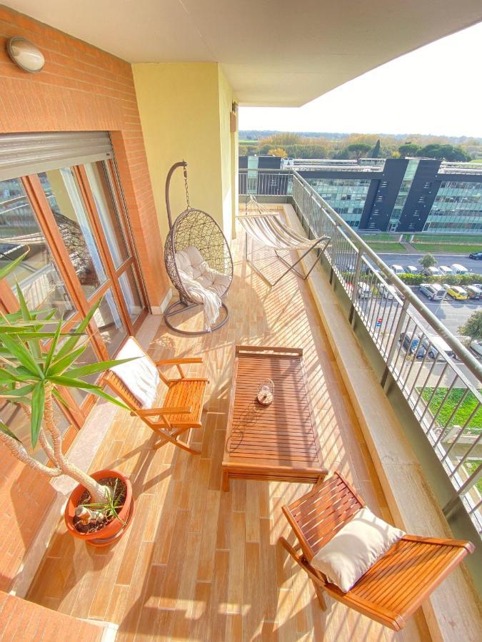Golden Hour Apartment - Panoramic Terrace Fiumicino Exterior foto